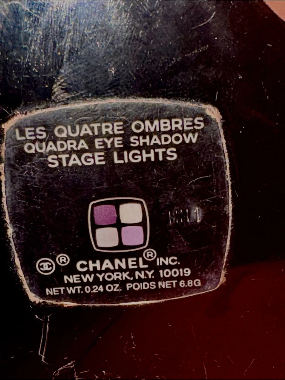 Vintage 1980s CHANEL Quadra Eye Shadow Palette in Purple and Light Lilac